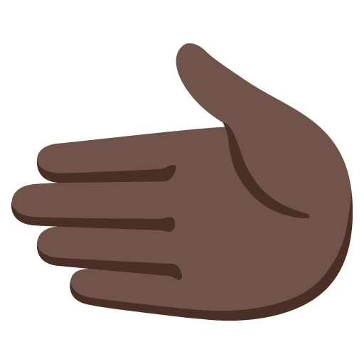 Leftwards Hand: Dark Skin Tone
