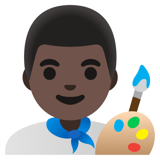 Man Artist: Dark Skin Tone
