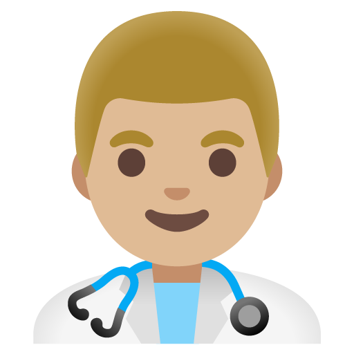 Man Health Worker: Medium-Light Skin Tone