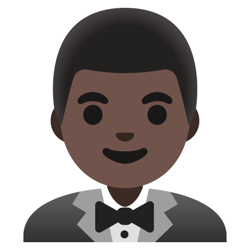 Man in Tuxedo: Dark Skin Tone