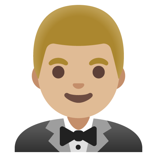 Man in Tuxedo: Medium-Light Skin Tone