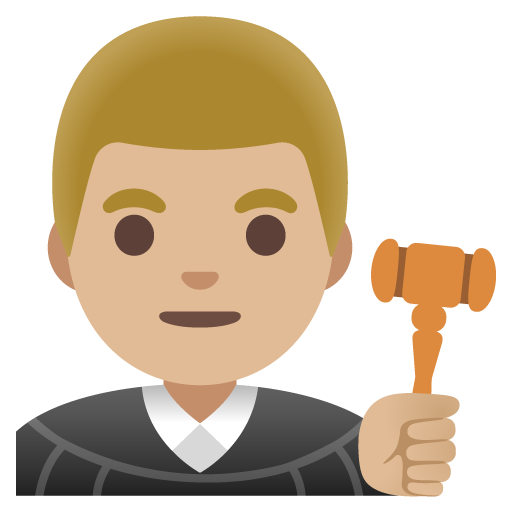 Man Judge: Medium-Light Skin Tone