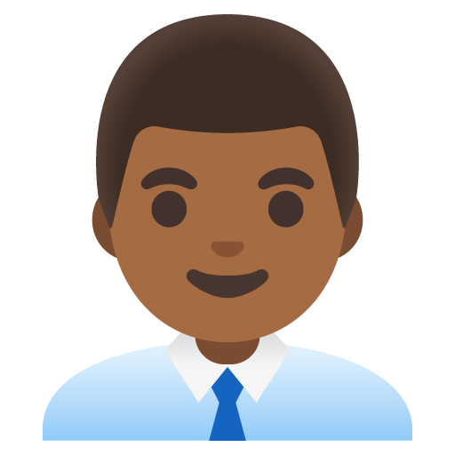 Man Office Worker: Medium-Dark Skin Tone