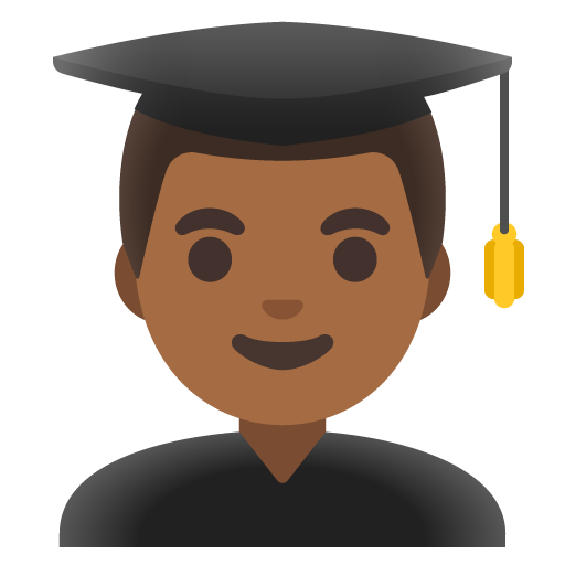 Man Student: Medium-Dark Skin Tone