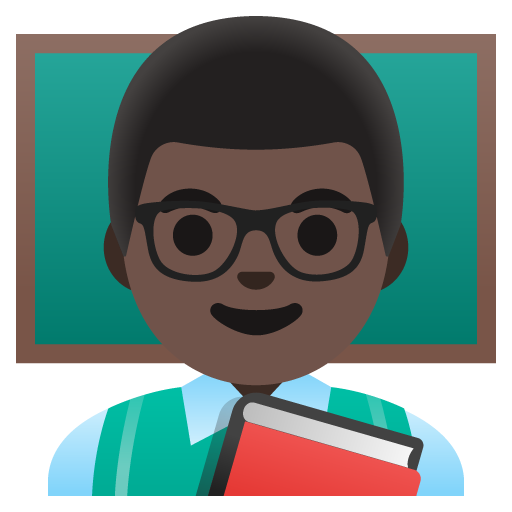 Man Teacher: Dark Skin Tone