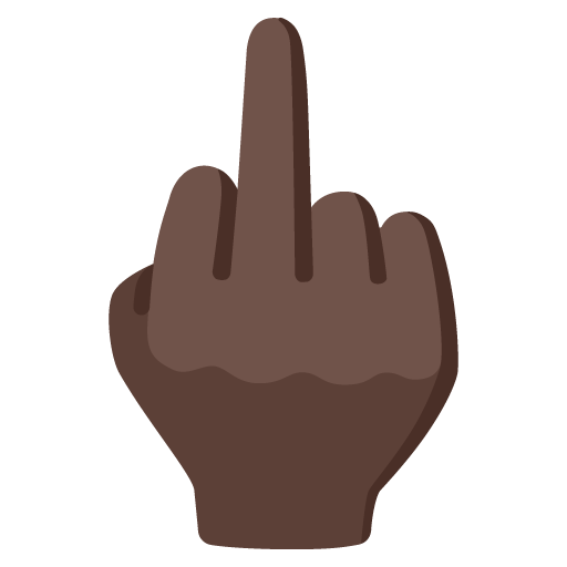 Middle Finger: Dark Skin Tone