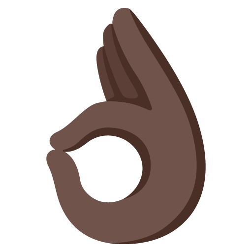 OK Hand: Dark Skin Tone
