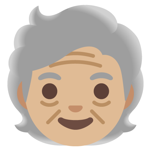 Older Person: Medium-Light Skin Tone