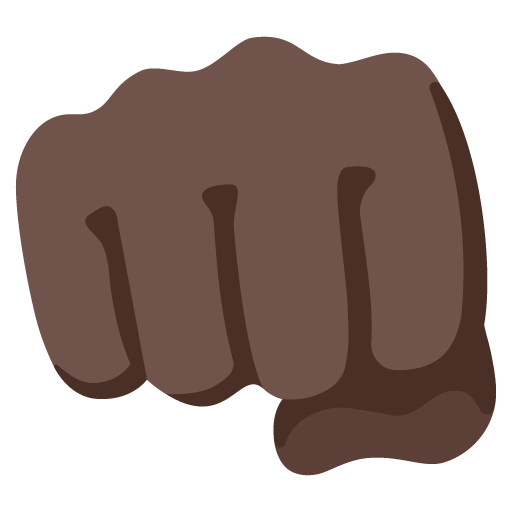 Oncoming Fist: Dark Skin Tone