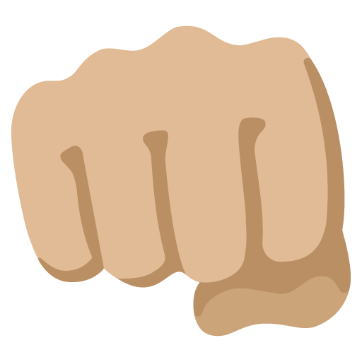 Oncoming Fist: Medium-Light Skin Tone