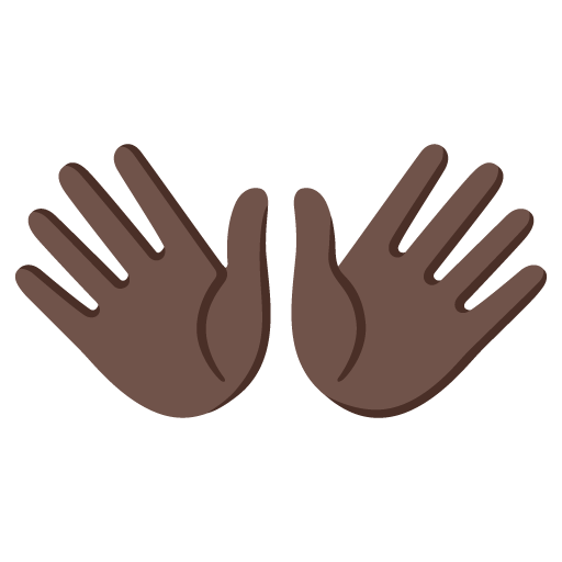 Open Hands: Dark Skin Tone