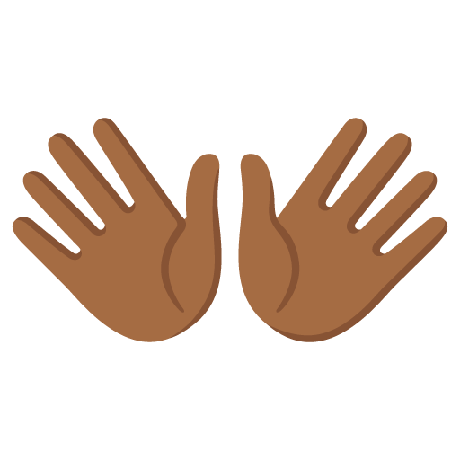 Open Hands: Medium-Dark Skin Tone