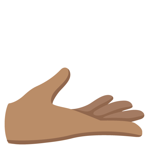 Palm Up Hand: Medium Skin Tone