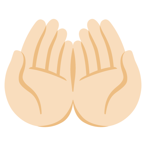 Palms Up Together: Light Skin Tone