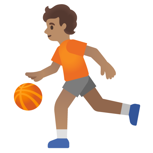 Person Bouncing Ball: Medium Skin Tone