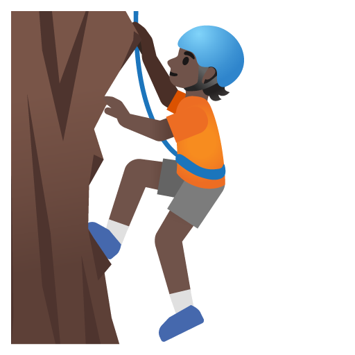 Person Climbing: Dark Skin Tone