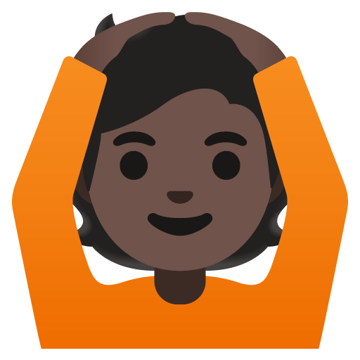 Person Gesturing OK: Dark Skin Tone
