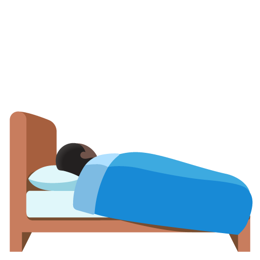 Person in Bed: Dark Skin Tone