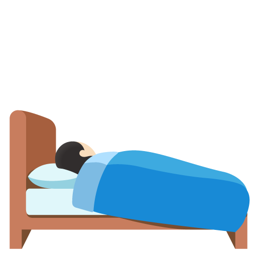 Person in Bed: Light Skin Tone