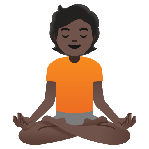 Person in Lotus Position: Dark Skin Tone