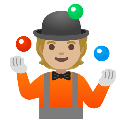 Person Juggling: Medium-Light Skin Tone