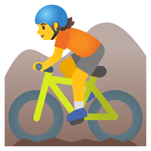 Person Mountain Biking