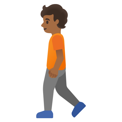 Person Walking: Medium-Dark Skin Tone