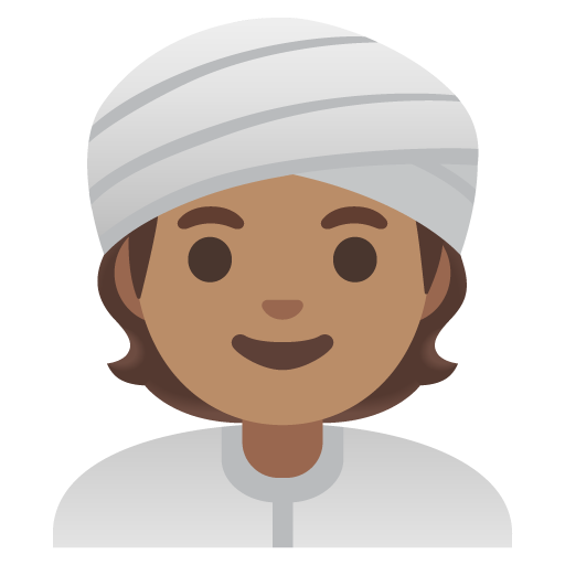 Person Wearing Turban: Medium Skin Tone