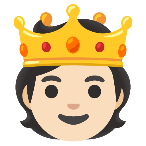 Person with Crown: Light Skin Tone