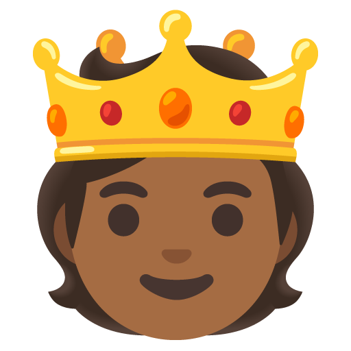 Person with Crown: Medium-Dark Skin Tone