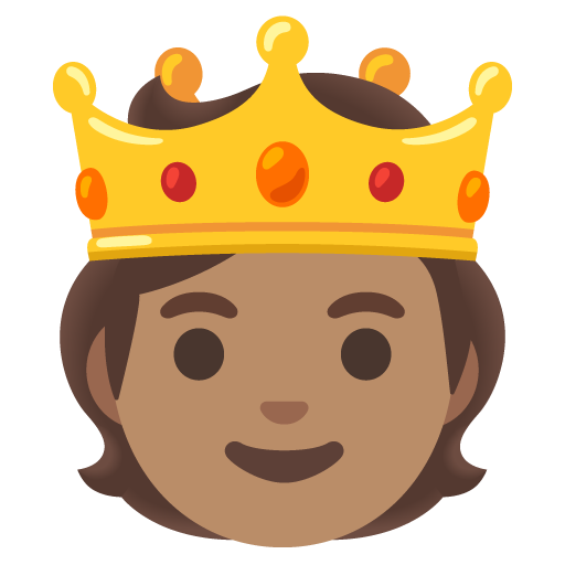 Person with Crown: Medium Skin Tone