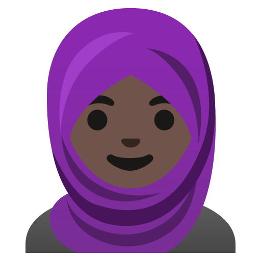 Woman with Headscarf: Dark Skin Tone