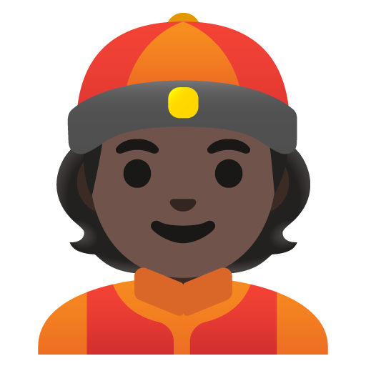 Person with Skullcap: Dark Skin Tone