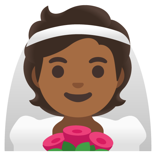 Person with Veil: Medium-Dark Skin Tone