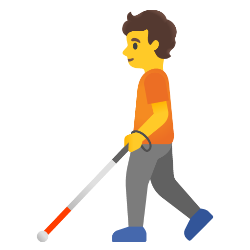Person with White Cane