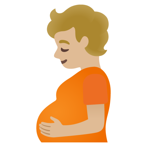 Pregnant Person: Medium-Light Skin Tone