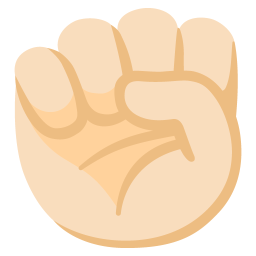 Raised Fist: Light Skin Tone