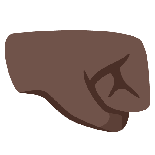 Right-Facing Fist: Dark Skin Tone