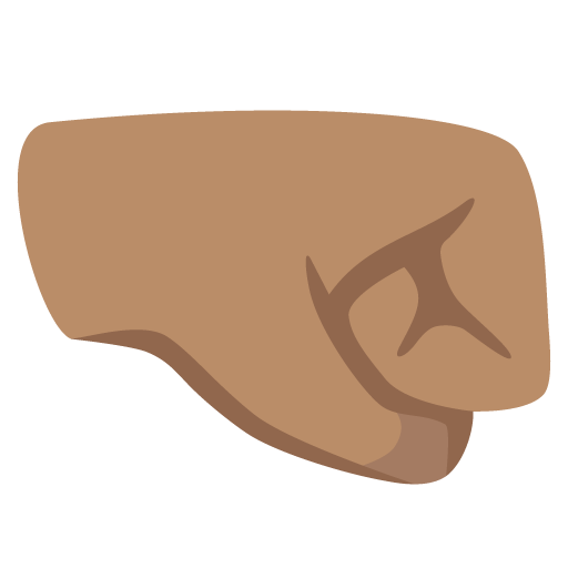 Right-Facing Fist: Medium Skin Tone