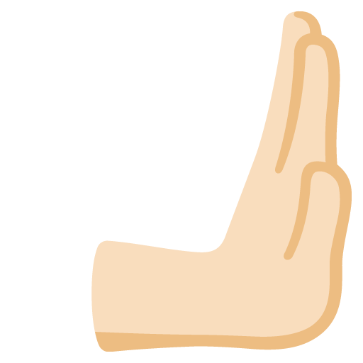 Rightwards Pushing Hand: Light Skin Tone