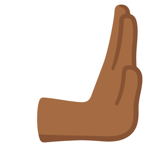 Rightwards Pushing Hand: Medium-Dark Skin Tone