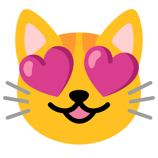 Smiling Cat with HeartEyes Emoji 😻