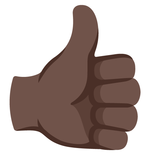Thumbs Up: Dark Skin Tone