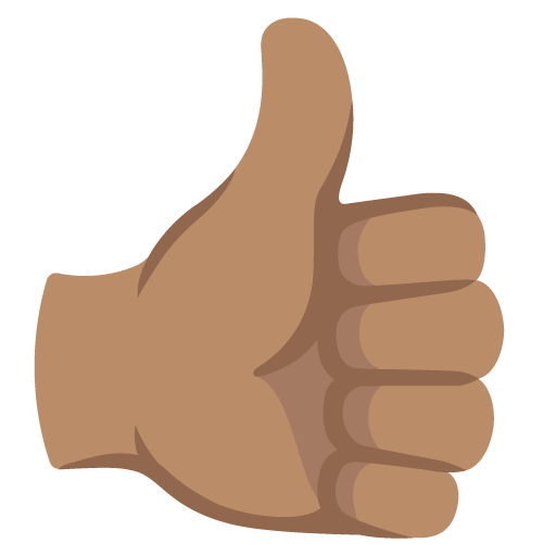Thumbs Up: Medium Skin Tone