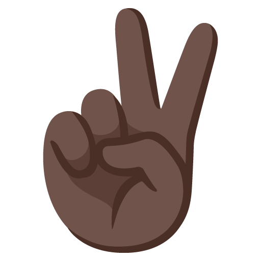 Victory Hand: Dark Skin Tone