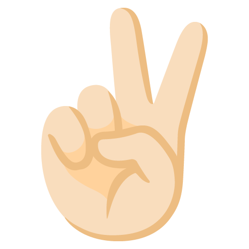 Victory Hand: Light Skin Tone