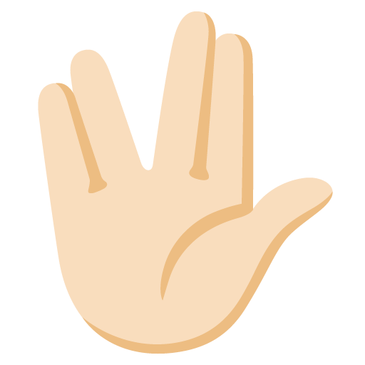 Vulcan Salute: Light Skin Tone
