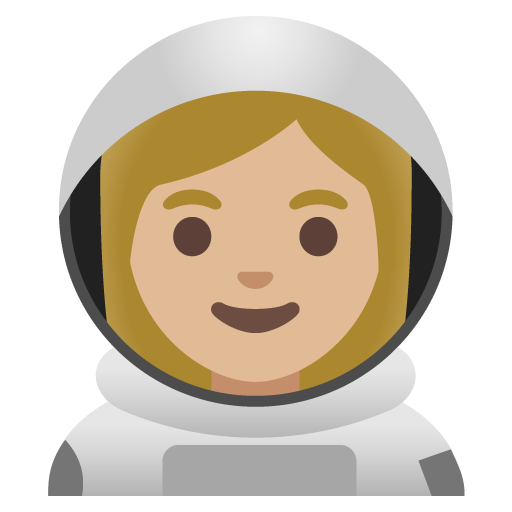 Woman Astronaut: Medium-Light Skin Tone