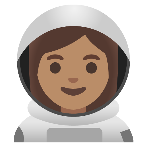 Woman Astronaut: Medium Skin Tone