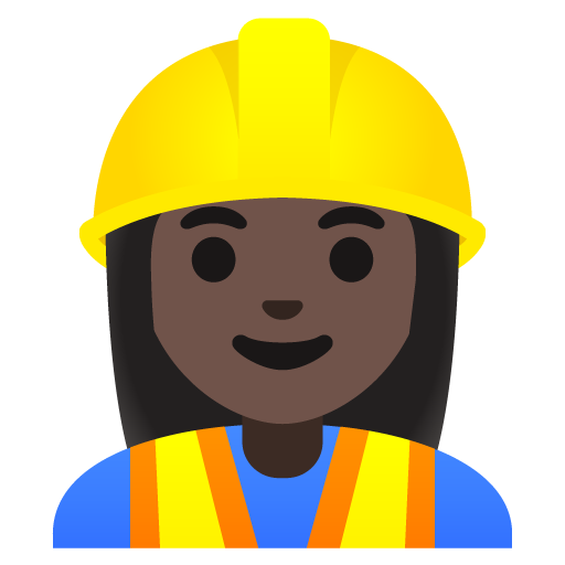 Woman Construction Worker: Dark Skin Tone